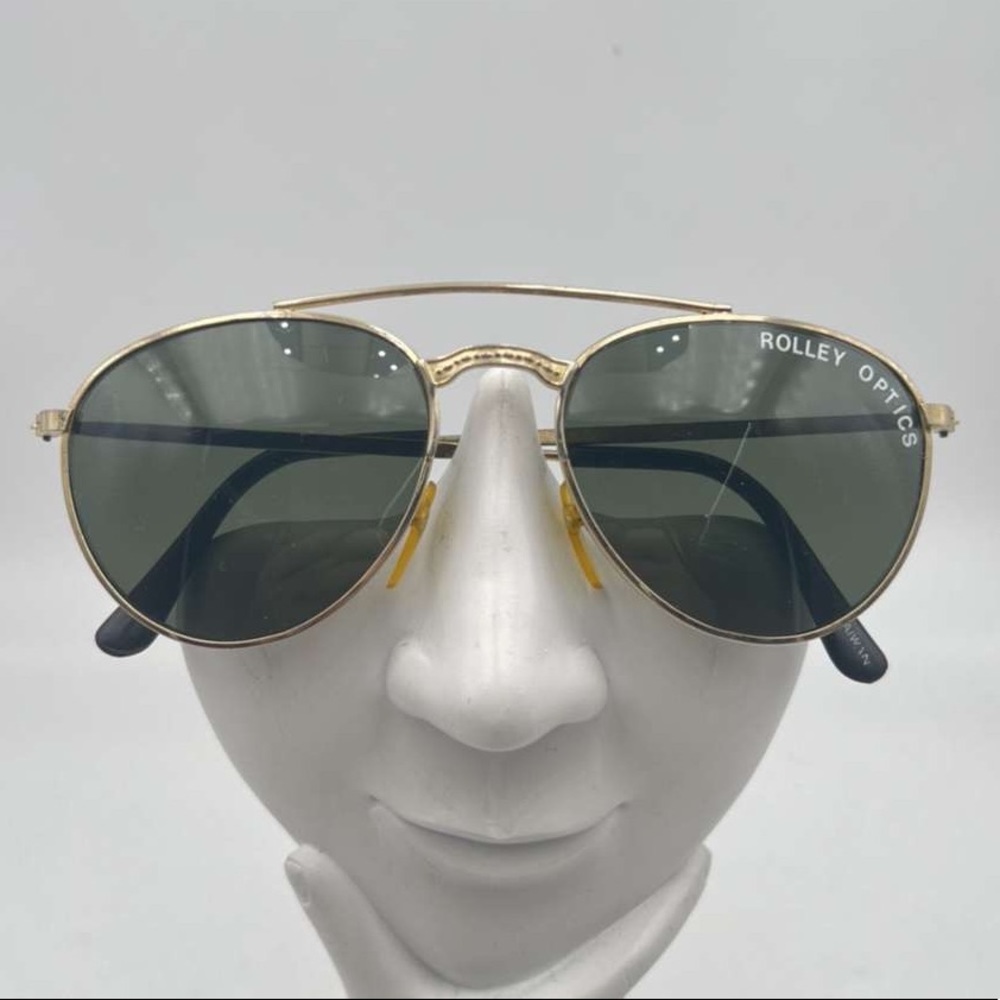 Vintage Rolley Optics Gold Oval Sunglasses Frames